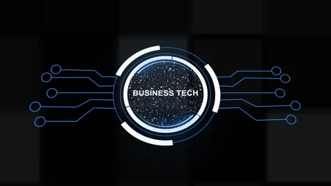 Futuristic business tech digital interface with circuits. Futuristic busine.. Stock Footage 337815623