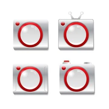 Futuristic button Stock Illustration