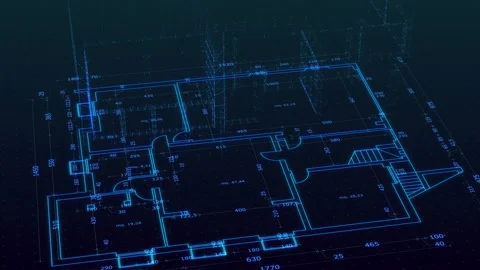 Futuristic CAD interface Stock Footage 146398065
