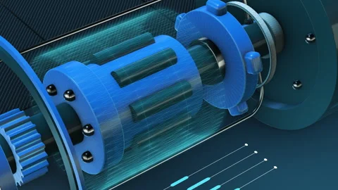 Futuristic cad interface Stock Footage 246523641