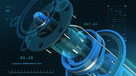 Futuristic cad interface 動画素材 246907273