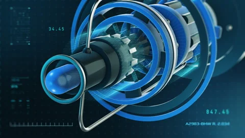 Futuristic cad interface Stock Footage 247649713