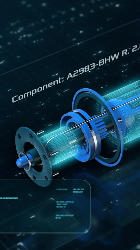 Futuristic cad interface Stock Footage 302541841