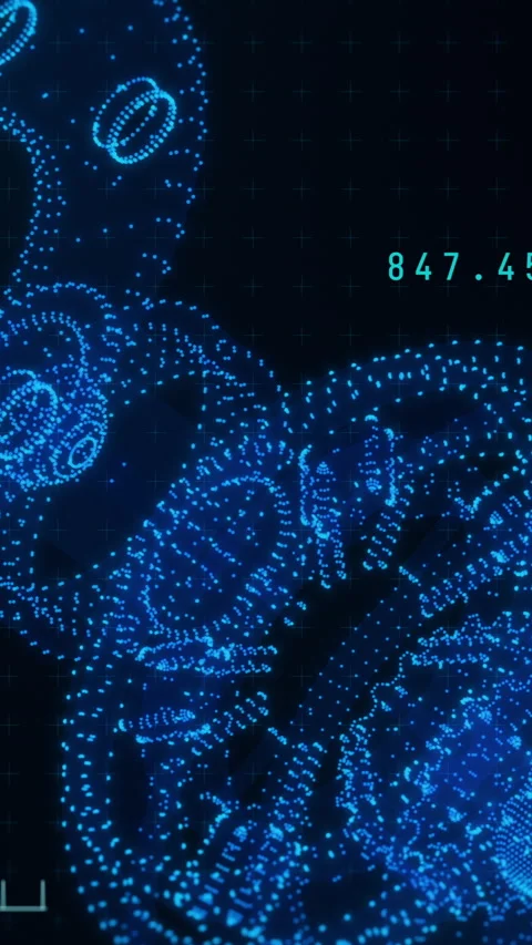 Futuristic cad interface Stock Footage 305150206