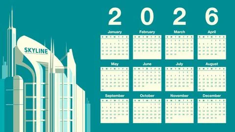 Futuristic Calendar Stock Illustration
