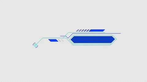 Futuristic Callout Pointer Loop Animation with Alpha Channel for Tech UI Stock Footage 332967530