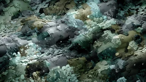 Futuristic Camouflage of Motion Stock Footage 308240050
