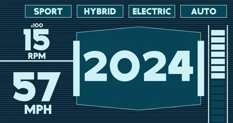 Futuristic Car Dashboard with number 202... | Stock Video | Pond5