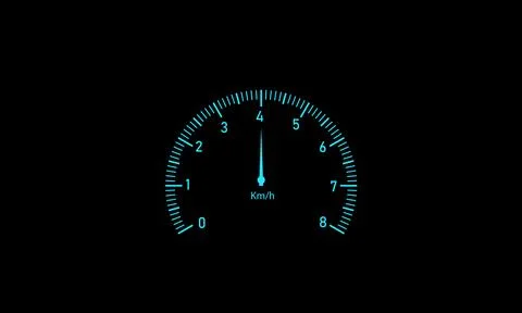 Futuristic car dashboard speedometer and fuel panel interface Stock Illustration