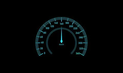 Futuristic car dashboard speedometer and fuel panel interface Stock Illustration