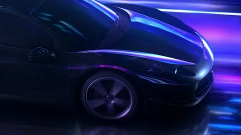 Futuristic car driving fast abstract background. Stock Footage 335735393