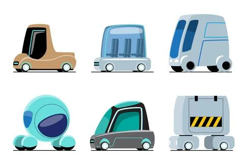 Futuristic car . Future sci-fi high technology vehicles cartoon illustratio.. Stock Illustration