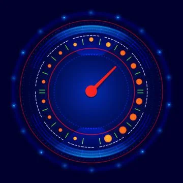 Futuristic car speedometer vector Stock Illustration