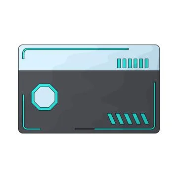 Futuristic card illustration Stock Illustration