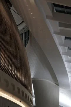 Futuristic Ceiling and Curved Structural Forms 스톡 사진