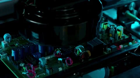 Futuristic Chip Production Floor 4K Stock Footage 340500321