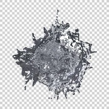 Futuristic chrome liquid Abstract metallic shape 3d render Stock Illustration
