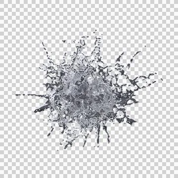 Futuristic chrome liquid Abstract metallic shape 3d render Stock Illustration
