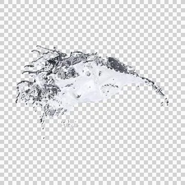 Futuristic chrome liquid Abstract metallic shape 3d render Stock Illustration