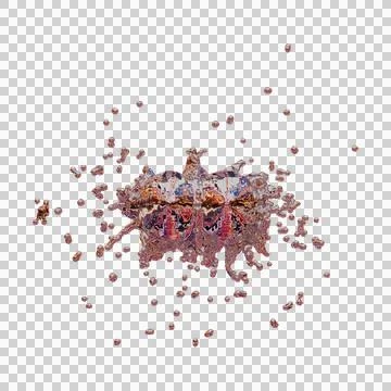Futuristic chrome liquid iridescent Abstract metallic shape 3d render Stock-Illustration