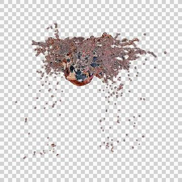 Futuristic chrome liquid iridescent Abstract metallic shape 3d render Illustrazione stock