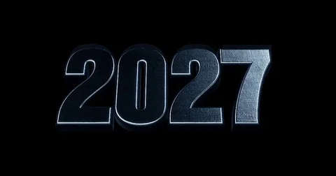 Futuristic Cinematic 3d Animated Text - 2027 Stock Footage 78514129