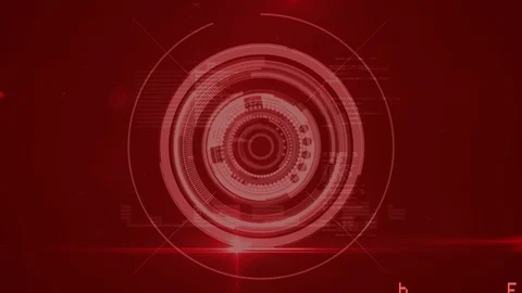 Futuristic circle and program codes Stock Footage 108860383