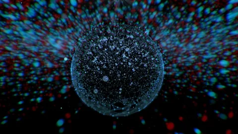 Futuristic circle background.Blue energy ring. Видео 99469337