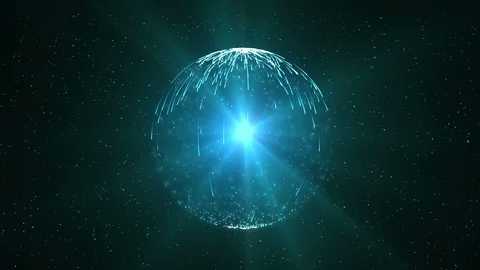 Futuristic circle background.Color energy ring Stock Footage 99226951