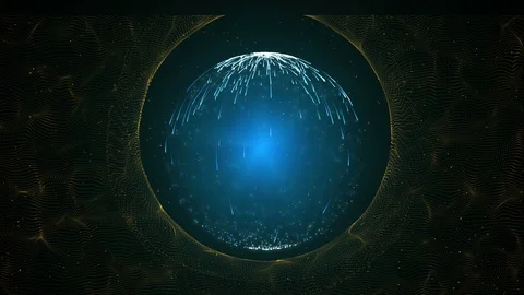 Futuristic circle background.Color energy ring Stock Footage 99559741