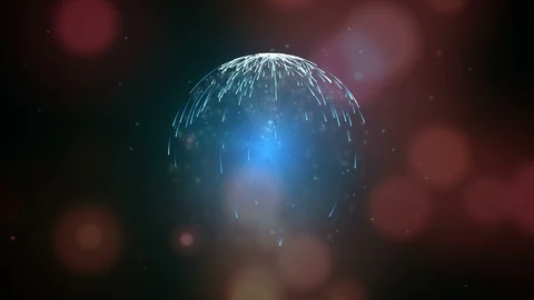 Futuristic circle background.Color energy ring Stock Footage 99560930