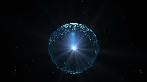 Futuristic circle background.Color energy ring Stock Footage 99561827