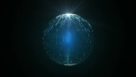 Futuristic circle background.Color energy ring Stock Footage 99725558