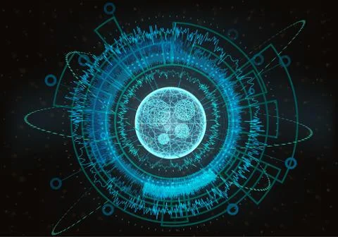 Futuristic circle element Ilustración de archivo