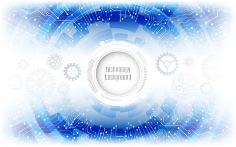 Futuristic circle elements background. Abstract circuit technology concept. Stock Illustration