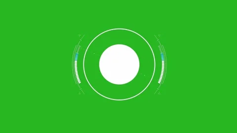 Futuristic Circle HUD interface animation on the green screen background. Stock Footage 333814085