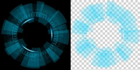 Futuristic circle hud  Stock Photos