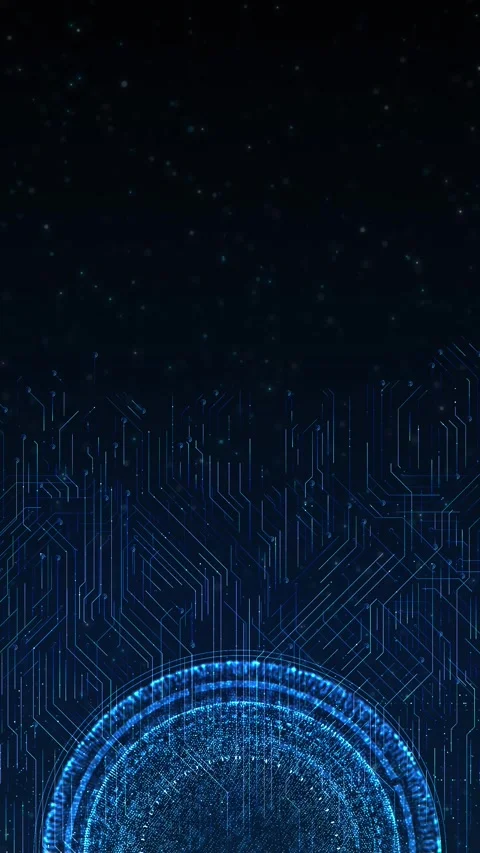 Futuristic circle HUD virtual display Hi Future Frame element interface Stock Footage 333794317