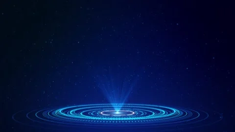 Futuristic circle HUD virtual display Portal hologram circle elements. Sky-fi di Stock Footage 341908140