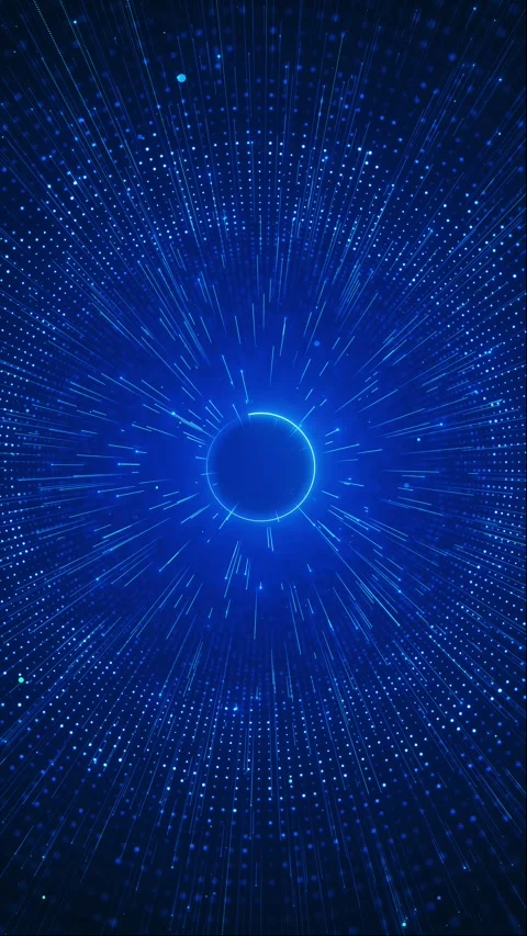 Futuristic circle interface blue digital high technology circle hud digital Video stock 313751994