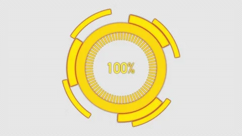 Futuristic circle progress bar animation , Alpha channel Stock Footage 145676059