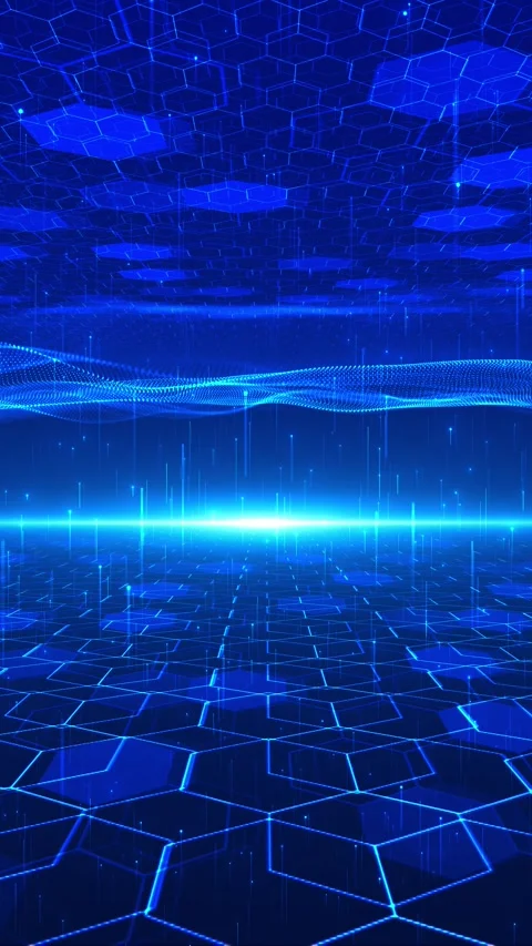 Futuristic circle sci fi hexagon technology innovation concept Abstract Stock Footage 313761907