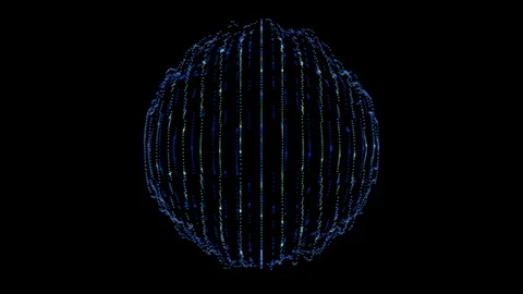 Futuristic Circle Shape Animation. Cyberspace Artificial Intelligence Network.   Stock Footage 125653604