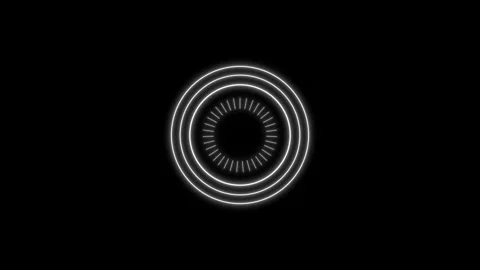 Futuristic circle target interface with rotating tick marks as motion graph.. Stock-Footage 346242786