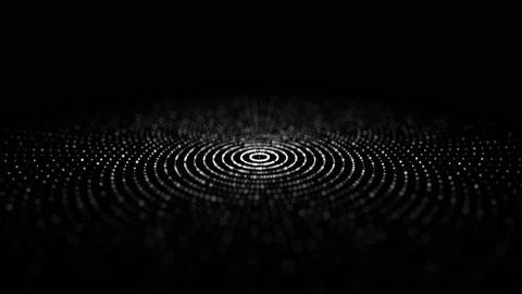 Futuristic circle wave. Dark cyberspace. Abstract music sound wave with dots. 動画素材 162405605