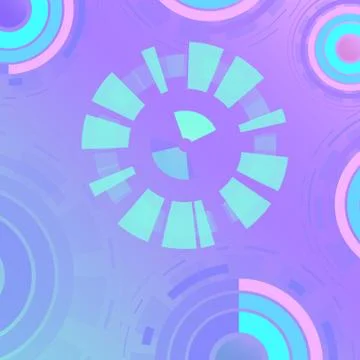 Futuristic circles background pattern vector illustration. Cyber monday Illustrazione stock