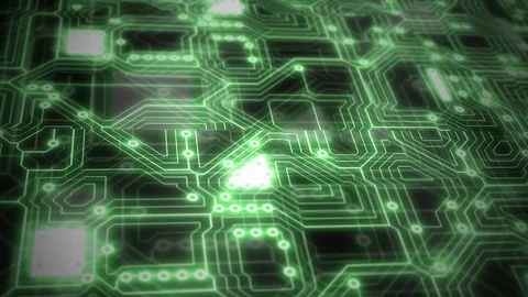 Futuristic Circuit Artificial Intelligence Concept - V1 Video stock 101266620