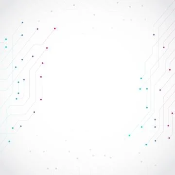 Futuristic Circuit Background with Digital Tech Lines Illustrazione stock