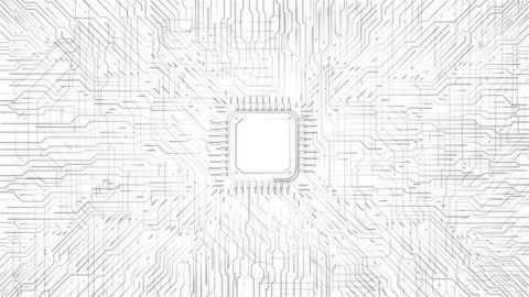Futuristic Circuit Board Animation Stock Footage 315414217