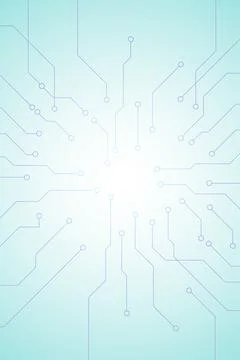 Futuristic Circuit Board Background with Digital Technology Connections Stock Illustration